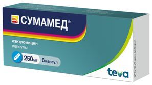Сумамед 250мг 6 шт. капсулы Сумамед 250мг 6 шт. капсулы