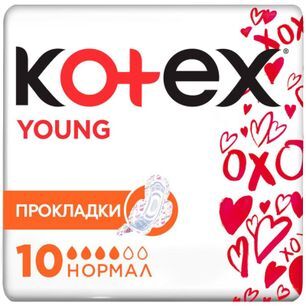 Котекс Янг прокладки Нормал для девочек-подростков 10 шт. Котекс Янг прокладки Нормал для девочек-подростков 10 шт.