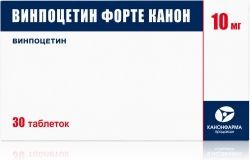 Винпоцетин Форте Канон 10мг 30 шт. таблетки
