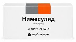 Нимесулид 100мг 20 шт. таблетки Нимесулид 100мг 20 шт. таблетки