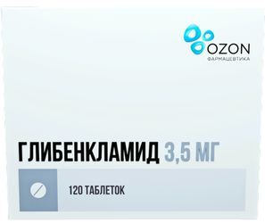 Глибенкламид 3,5мг 120 шт. таблетки Глибенкламид 3,5мг 120 шт. таблетки