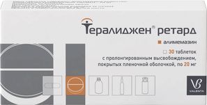 Тералиджен Ретард 20мг 30 шт. таблетки с пролонгированным высвобождением покрытые пленочной оболочкой Валента Фармацевтика Тералиджен Ретард 20мг 30 шт. таблетки с пролонгированным высвобождением покрытые пленочной оболочкой Валента Фармацевтика