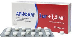 Арифам 5мг+1,5мг 30 шт. таблетки модифицированного высвобождения покрытые пленочной оболочкой