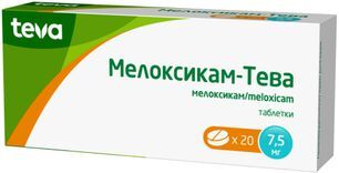 Мелоксикам-Тева 7,5мг 20 шт. таблетки Мелоксикам-Тева 7,5мг 20 шт. таблетки