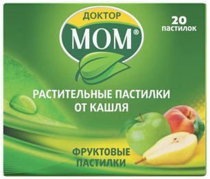Доктор Мом Растительные Пастилки От Кашля 20 шт. Фрукты