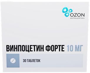Винпоцетин Форте 10мг 30 шт. таблетки Озон Винпоцетин Форте 10мг 30 шт. таблетки Озон