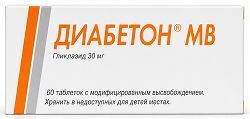 Диабетон mb 30мг таблетки