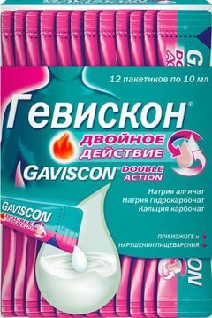 Гевискон Двойное Действие 10мл 12 шт. суспензия Мята