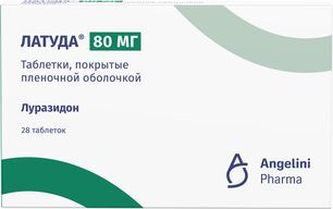 Латуда 80мг 28 шт. таблетки покрытые пленочной оболочкой .