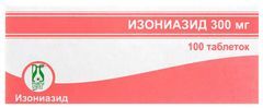 Изониазид 300мг 100 шт. таблетки Изониазид 300мг 100 шт. таблетки