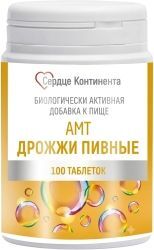 Сердце Континента Амт-Дрожжи Пивные таблетки 500мг 100 шт. Сердце Континента Амт-Дрожжи Пивные таблетки 500мг 100 шт.