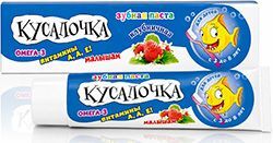 Кусалочка зубная паста для детей клубника 3-8 лет 50мл Кусалочка зубная паста для детей клубника 3-8 лет 50мл