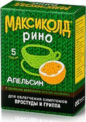 Максиколд рино 5 шт. порошок апельсин Максиколд рино 5 шт. порошок апельсин