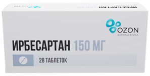 Ирбесартан 150мг 28 шт. таблетки покрытые пленочной оболочкой Озон