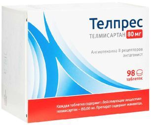 Телпрес 80мг 98 шт. таблетки Laboratorios Liconsa S.A