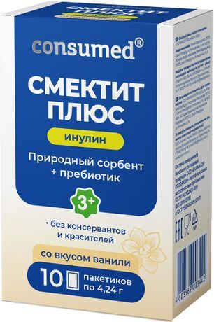 Консумед Смектит Плюс Инулин порошок со вкусом Ванили 10 шт.