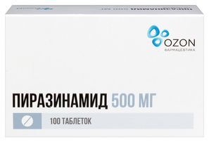 Пиразинамид 500мг 100 шт. таблетки Озон Пиразинамид 500мг 100 шт. таблетки Озон