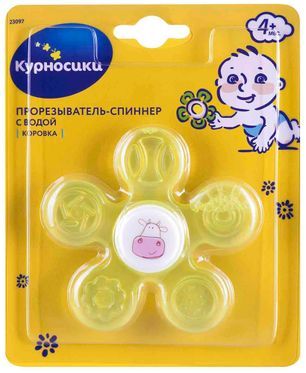Курносики прорезыватель-спиннер с водой Коровка 4+ арт.23097 Zenith Infant Products Co.,Ltd