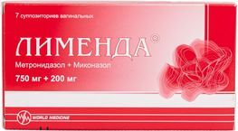 Лименда 750мг+200мг 7 шт. суппозитории вагинальные Лименда 750мг+200мг 7 шт. суппозитории вагинальные