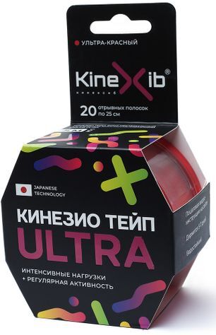 Кинексиб Кинезио-Тейп Ультра бинт 5смх5м красный