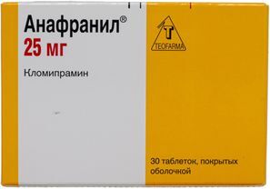 Анафранил 25мг 30 шт. таблетки покрытые оболочкой