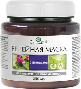 Мирролла маска репейная с керамидами для увеличения объема волос 250мл Мирролла Мирролла маска репейная с керамидами для увеличения объема волос 250мл Мирролла