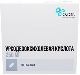 Урсодезоксихолевая Кислота 250мг 100 шт. капсулы Урсодезоксихолевая Кислота 250мг 100 шт. капсулы