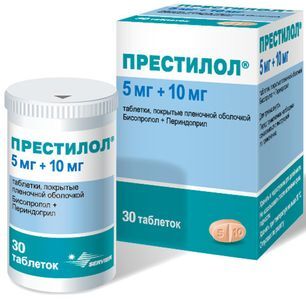 Престилол 5мг+10мг 30 шт. таблетки покрытые пленочной оболочкой Престилол 5мг+10мг 30 шт. таблетки покрытые пленочной оболочкой