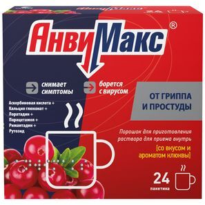 Анвимакс 5г 24 шт. порошок для приготовления раствора для приема внутрь Клюква Ооо