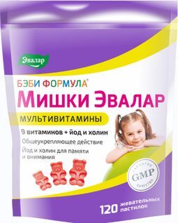 Бэби формула мишки пастилки жевательные мультивитамины 120 шт.