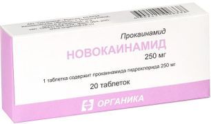 Новокаинамид 250мг 20 шт. таблетки Органика Новокаинамид 250мг 20 шт. таблетки Органика