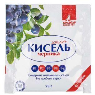 Джели+ кисель Черника 25г 10 шт. Биокор Джели+ кисель Черника 25г 10 шт. Биокор