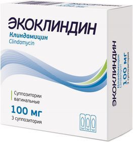 Экоклиндин 100мг 3 шт. суппозитории вагинальные
