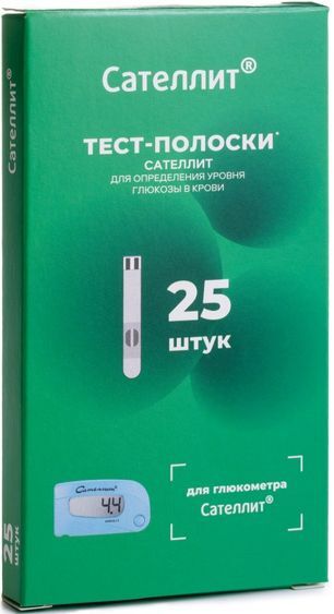 Сателлит тест-полоски 25 шт. Элта Компания Сателлит тест-полоски 25 шт. Элта Компания