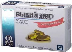 Рыбий Жир Реалкапс капсулы 1400мг Очищенный 30 шт. РеалКапс