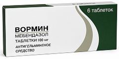 Вормин 100мг 6 шт. таблетки Вормин 100мг 6 шт. таблетки