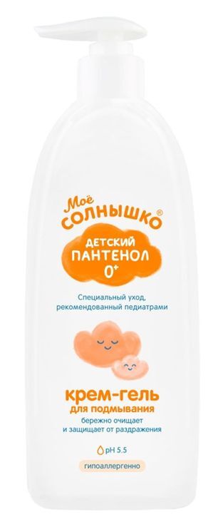 Мое Солнышко крем-гель для подмывания младенцев с Пантенолом 400мл Аванта