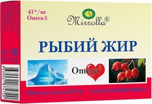 Мирролла Рыбий Жир капсулы с маслом Шиповника 100 шт. Мирролла Мирролла Рыбий Жир капсулы с маслом Шиповника 100 шт. Мирролла