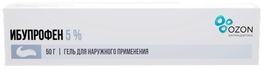 Ибупрофен 5% 50г гель для наружного применения Озон