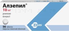 Алзепил 10мг 56 шт. таблетки покрытые пленочной оболочкой Алзепил 10мг 56 шт. таблетки покрытые пленочной оболочкой