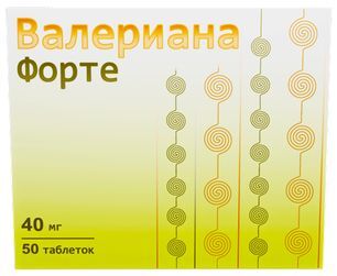 Валериана форте 40мг 50 шт. таблетки покрытые пленочной оболочкой