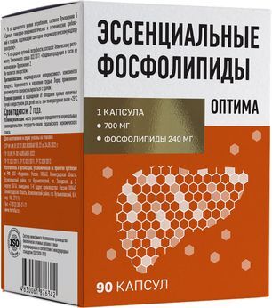 Эссенциальные Фосфолипиды+Витамин Е капсулы массой 700мг Оптима 90 шт. Эссенциальные Фосфолипиды+Витамин Е капсулы массой 700мг Оптима 90 шт.