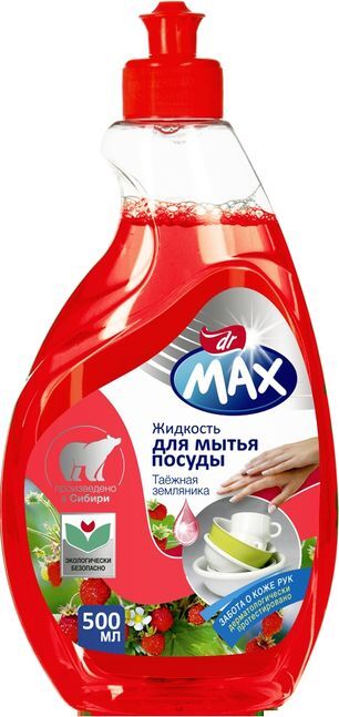 Др.Макс жидкость для мытья посуды Земляника 500мл .