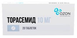 Торасемид 10мг 20 шт. таблетки Торасемид 10мг 20 шт. таблетки