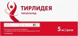 Тирлидея 5мг/доза 2,4мл раствор для подкожного введения шприц-ручка (в комплекте с иглами 4шт) Тирлидея 5мг/доза 2,4мл раствор для подкожного введения шприц-ручка (в комплекте с иглами 4шт)