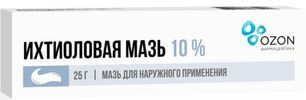 Ихтиол 10% 25г мазь для наружного применения Озон