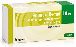 Элицея Ку-Таб 10мг 56 шт. таблетки диспергируемые Крка, д.д., Ново место Элицея Ку-Таб 10мг 56 шт. таблетки диспергируемые Крка, д.д., Ново место