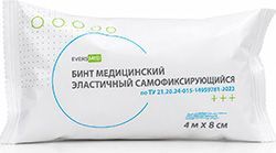 Эверсмед бинт когезивный самофиксирующийся на вискозной основе 4мх8см Эверсмед бинт когезивный самофиксирующийся на вискозной основе 4мх8см