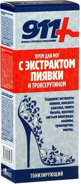 911 крем для ног тонизирующий Экстракт пиявки/Троксерутин 85мл Твинс Тэк 911 крем для ног тонизирующий Экстракт пиявки/Троксерутин 85мл Твинс Тэк
