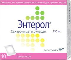 Энтерол 250мг 10 шт. порошок для приготовления суспензии пакет